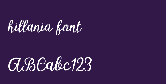 hillania font