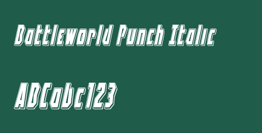 Battleworld Punch Italic