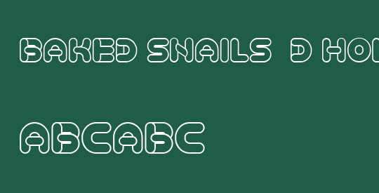 Baked Snails 3D Hollow Flat
