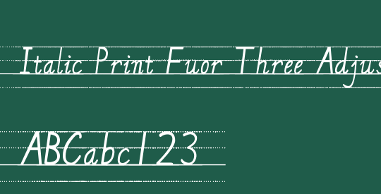Italic Print Fuor Three Adjust