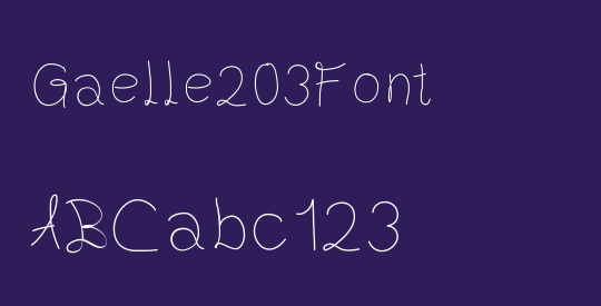 Gaelle203Font