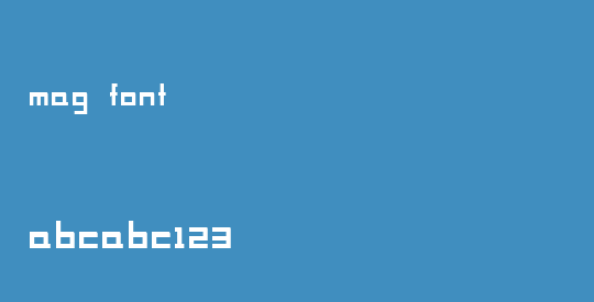 MAG Font
