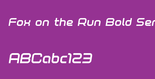 Fox on the Run Bold Semi-Italic