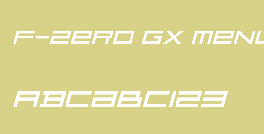 F-Zero GX Menu Font Obl
