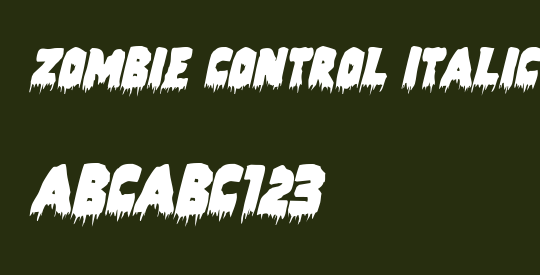 Zombie Control Italic