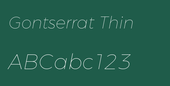 Gontserrat Thin