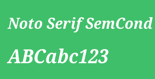 Noto Serif SemCond