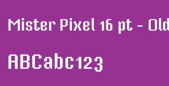 Mister Pixel 16 pt - Old Style Figure