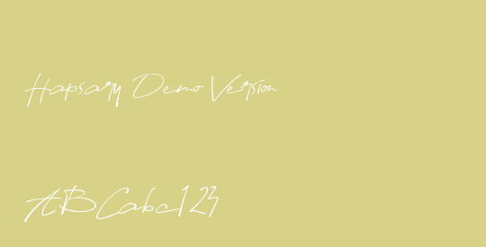 Hapsary Demo Version