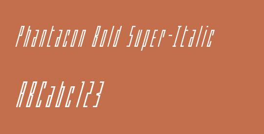 Phantacon Bold Super-Italic