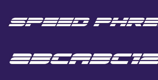 Speed Phreak Laser Italic