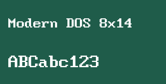 Modern DOS 8x14