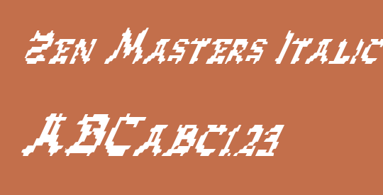 Zen Masters Italic