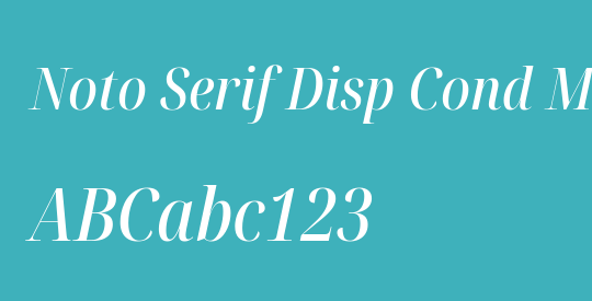 Noto Serif Disp Cond Med