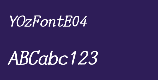 YOzFontE04