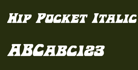 Hip Pocket Italic