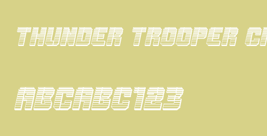 Thunder Trooper Chrome Italic