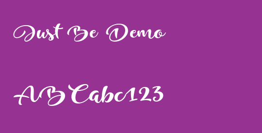 Just Be Demo