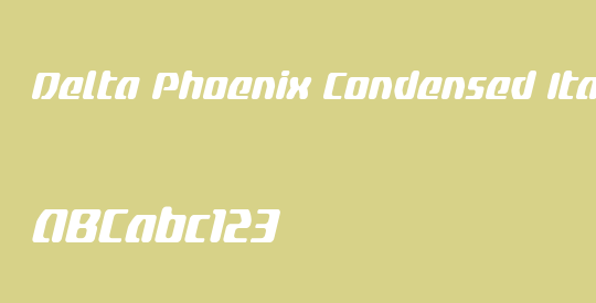 Delta Phoenix Condensed Italic