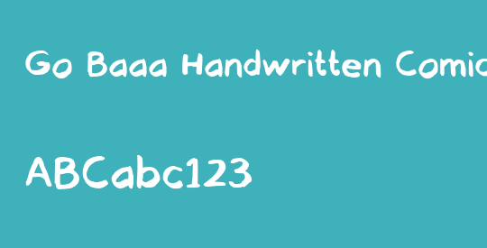 Go Baaa Handwritten Comic
