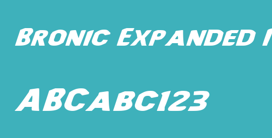 Bronic Expanded Italic