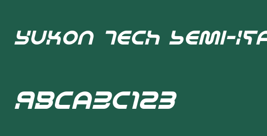 Yukon Tech Semi-Italic