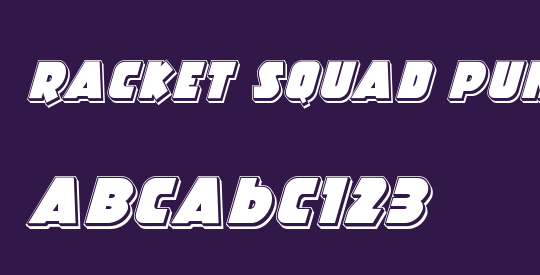 Racket Squad Punch Italic