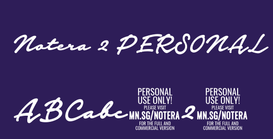 Notera 2 PERSONAL USE ONLY