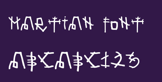 Martian Font