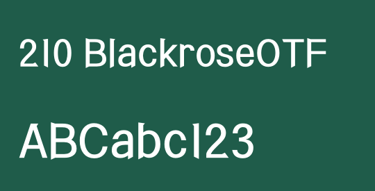 210 BlackroseOTF