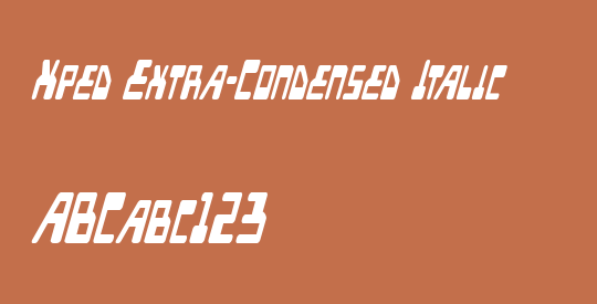 Xped Extra-Condensed Italic
