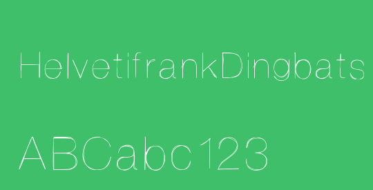 HelvetifrankDingbats