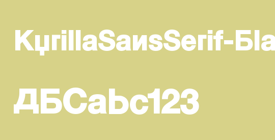 KyrillaSansSerif-Black