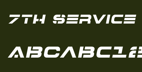 7th Service Semi-Italic