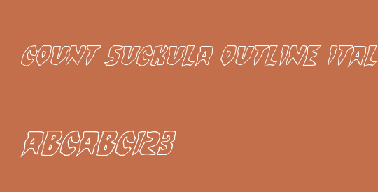 Count Suckula Outline Italic
