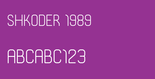 SHKODER 1989