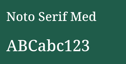 Noto Serif Med