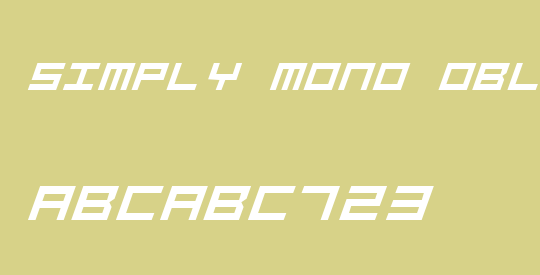 Simply Mono Oblique