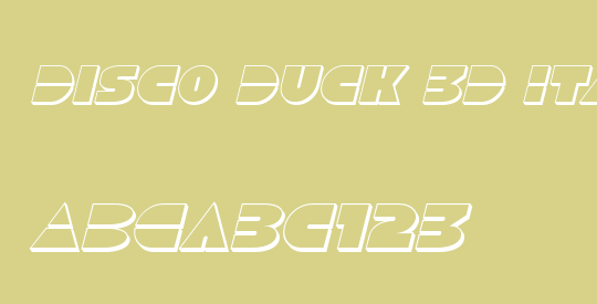 Disco Duck 3D Italic