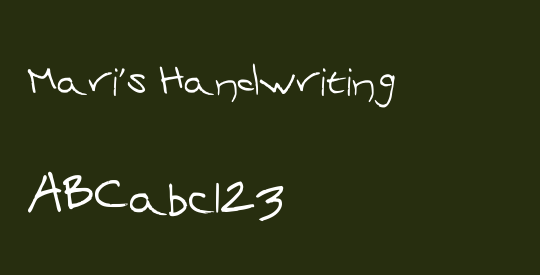 Mari's Handwriting