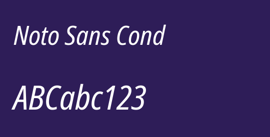 Noto Sans Cond