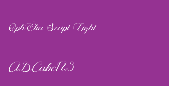 OphÈlia Script Light