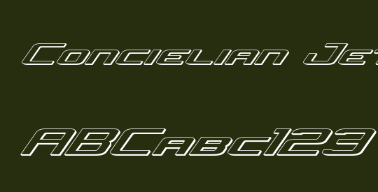 Concielian Jet 3D Italic