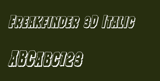 Freakfinder 3D Italic