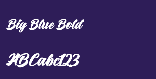 Big Blue Bold