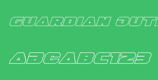 Guardian Outline Italic