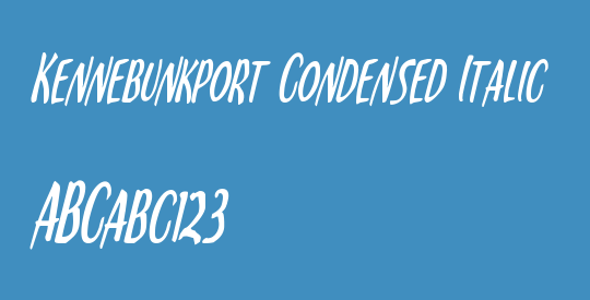 Kennebunkport Condensed Italic