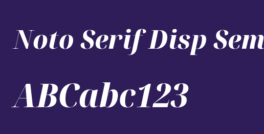 Noto Serif Disp SemCond ExtBd