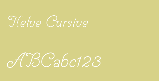 Helve Cursive