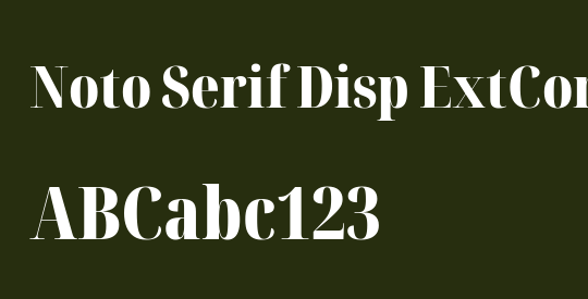 Noto Serif Disp ExtCond Blk